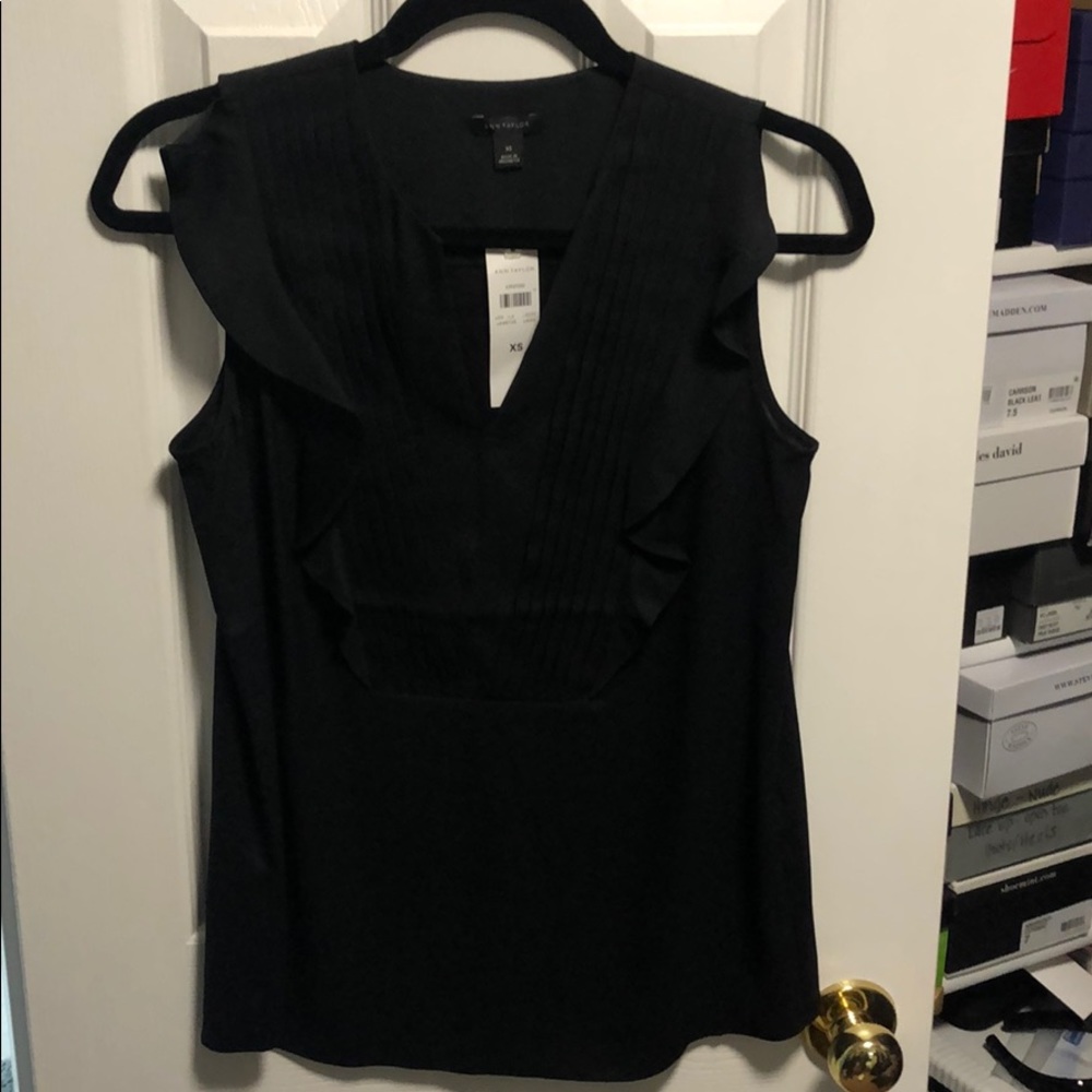 NWT Ann Taylor black blouse